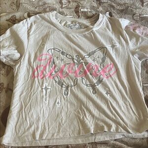 Kids White and Pink Graphic Tee